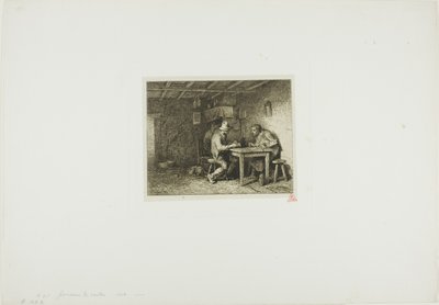Os jogadores de cartas de Charles Emile Jacque