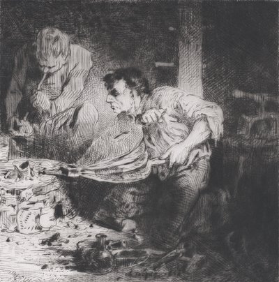 Os Falsificadores, 1843. de Charles Emile Jacque