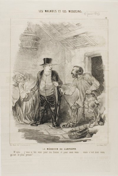 O médico do campo (placa 13) de Charles Emile Jacque