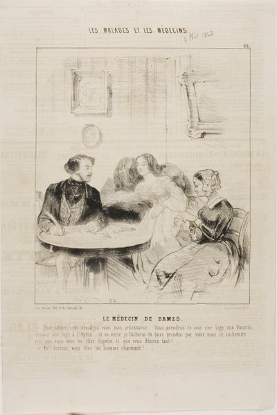O médico das senhoras (placa 23) de Charles Emile Jacque