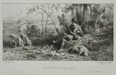 O Pequeno Porco. de Charles Emile Jacque