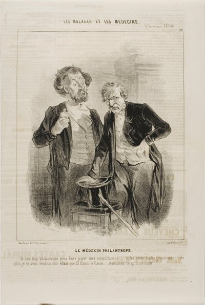 O médico filantrópico (placa 10) de Charles Emile Jacque