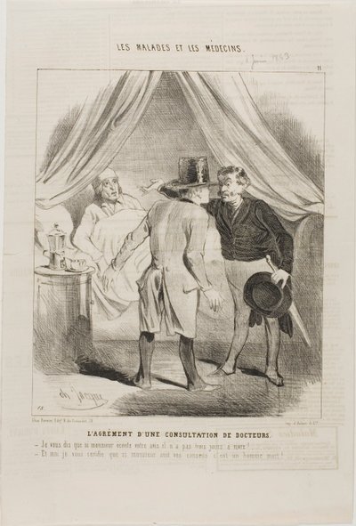 O prazer de uma consulta médica (placa 11) de Charles Emile Jacque