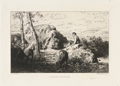 A criança pródiga. de Charles Emile Jacque