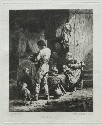 O Repasto de Charles Emile Jacque