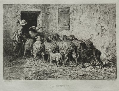 O retorno. de Charles Emile Jacque