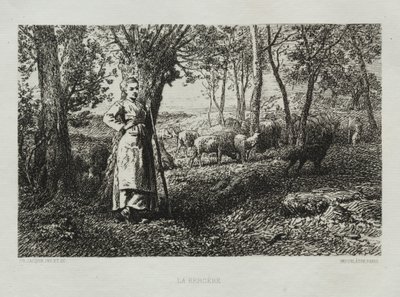 A pastora. de Charles Emile Jacque