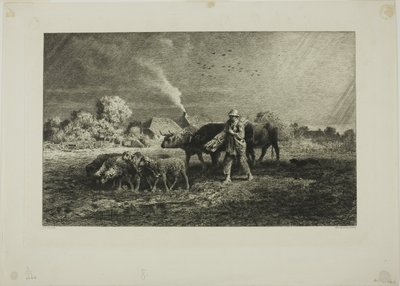A tempestade de Charles Emile Jacque