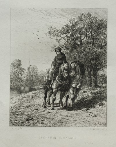 O Caminho do Reboque de Charles Emile Jacque