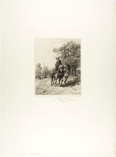 O caminho de reboque de Charles Emile Jacque