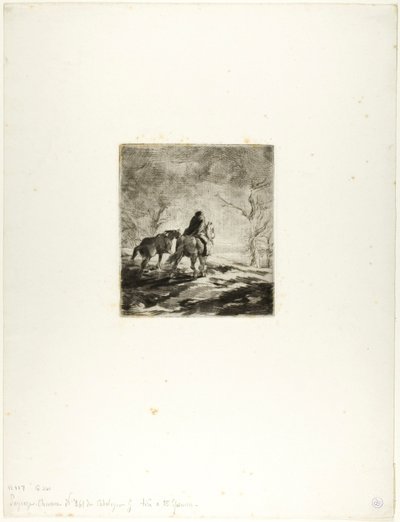 Viajante a Cavalo de Charles Emile Jacque