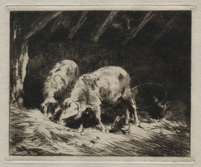 Dois Porcs. de Charles Emile Jacque