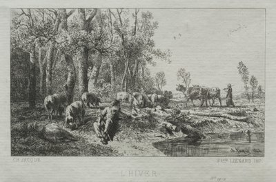 Inverno de Charles Emile Jacque