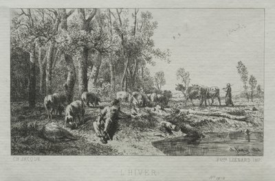 Inverno, 1864. de Charles Emile Jacque