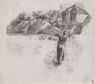 Mulher Carregando Molho, ca. 1853. de Charles Emile Jacque