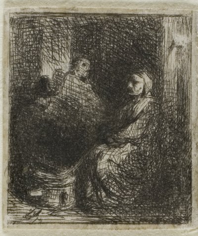 Mulher vendendo frituras de Charles Emile Jacque