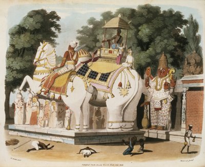 Os nativos prestam homenagem ao seu governante, gravado por Thomas Medland (1755-1823) 1803 de Charles Emilius Gold