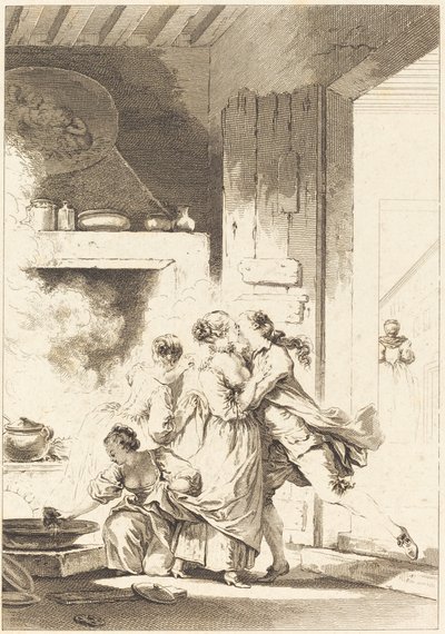 Nós nunca pensamos em tudo de Charles Emmanuel Patas after Jean Honoré Fragonard