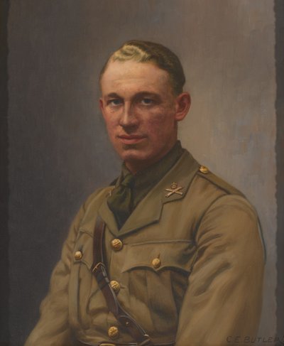 Tenente AL Bobby, Corpo de Metralhadora e Regimento de Middlesex, 1917 por volta de de Charles Ernest Butler