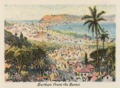 África do Sul: Durban a partir do Berea (litografia a cores) de Charles Ernest Peers