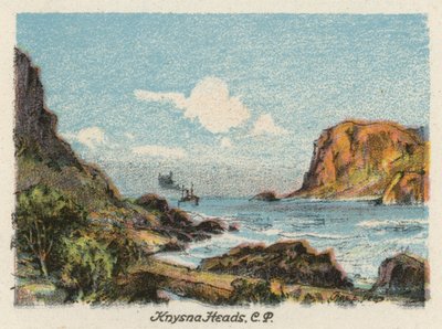 África do Sul: Knysna Heads, CP (litografia a cores) de Charles Ernest Peers