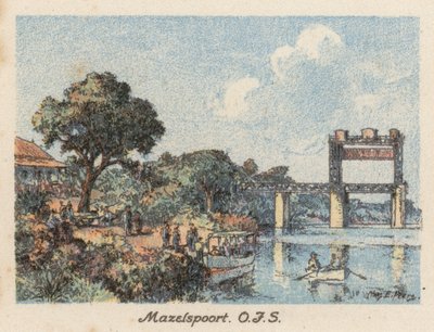 África do Sul: Mazelspoort, OFS (litografia a cores) de Charles Ernest Peers