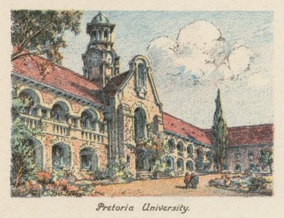 África do Sul: Universidade de Pretória (litografia a cores) de Charles Ernest Peers