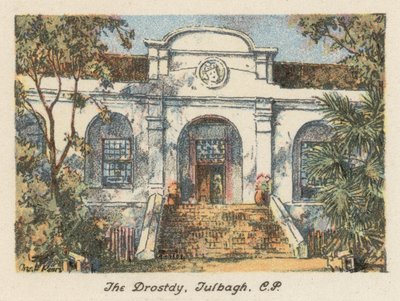 África do Sul: The Drostdy, Tulbagh, CP (litografia a cores) de Charles Ernest Peers