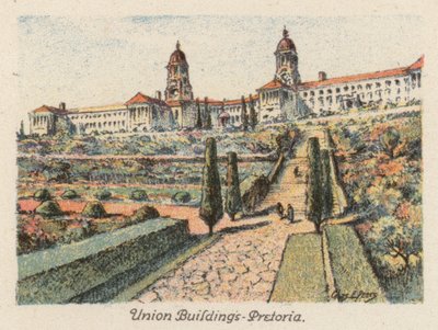África do Sul: Union Buildings, Pretória (litografia a cores) de Charles Ernest Peers
