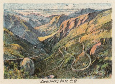 África do Sul: Zwartberg Pass, CP (litografia a cores) de Charles Ernest Peers