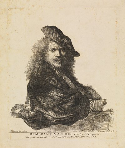 Autorretrato encostado em um peitoril de pedra de Charles Errard
