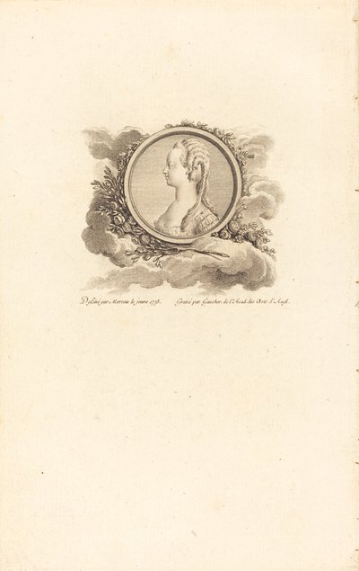 Maria Antonieta de Charles Etienne Gaucher after Jean Michel Moreau