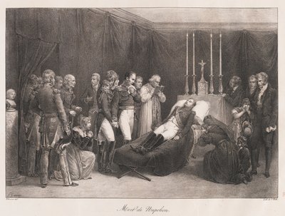 Morte de Napoleão, início do século XIX de Charles Etienne Pierre Motte