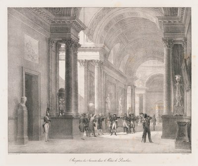 Entrando em Berlim, início do século XIX (litho) de Charles Etienne Pierre Motte