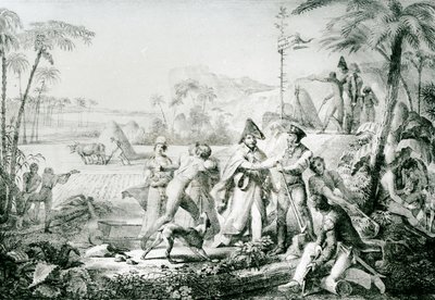 Somente as baytrees crescerão sem cultivo, ilustração para o general Lallemand (1774-1839) em Champ dAsile, 1819, depois de Rullmann de Charles Etienne Pierre Motte