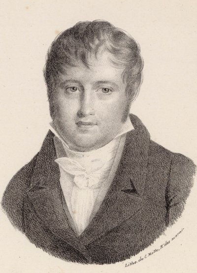 Retrato do compositor Nicolò Isouard 1775-1818. de Charles Etienne Pierre Motte