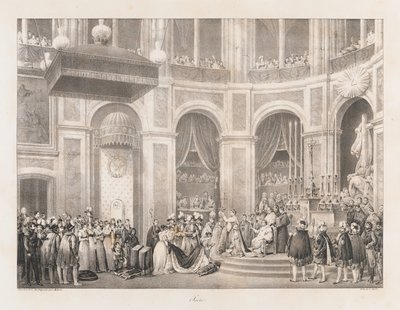 Sacre, início do século XIX (litho) de Charles Etienne Pierre Motte