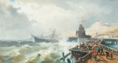 Resgate de um navio em perigo de Charles Euphrasie Kuwasseg