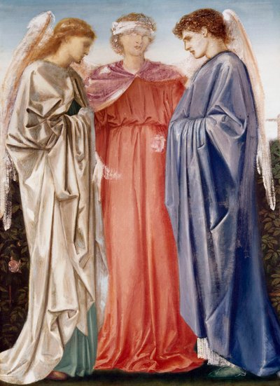 "Fé, Esperança e Caridade" Pintura de Charles Fairfax Murray (1849-1919) (pré-rafaelita) Coleção particular de Charles Fairfax Murray