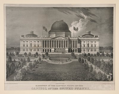 Elevação do Ponto Leste do Capitólio dos Estados Unidos (Washington, D.C.) de Charles Fenderich