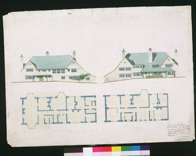 Casa a ser construída em Gartmel Fell Gillhead, Windermere para JW Buckley Esquire, 1899 (wc e lápis sobre papel) de Charles Francis Annesley Voysey