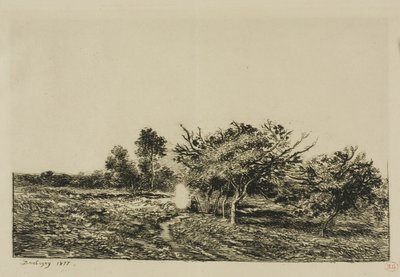 Macieiras em Auvers de Charles Francois Daubigny