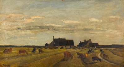 Fazenda em Kerity, Bretanha de Charles Francois Daubigny