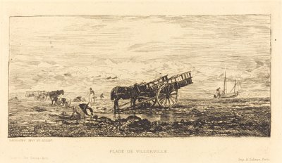 Praia de Villerville de Charles Francois Daubigny