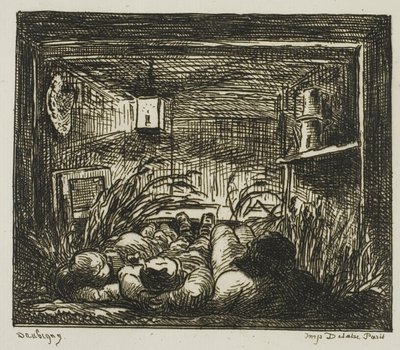 Dormindo no Barco (Noite no Barco) de Charles Francois Daubigny