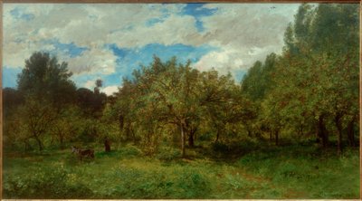 CFDaubigny, pomar francês na época da colheita de Charles Francois Daubigny