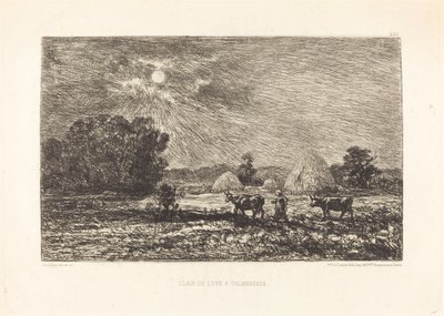 Luar em Valmondois (luar em Valmondois) de Charles Francois Daubigny