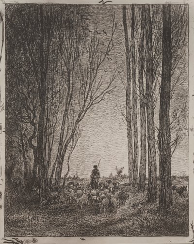 Reunindo-se no rebanho de Charles Francois Daubigny