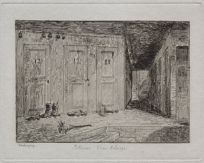 Interior de uma pousada, 1861. de Charles Francois Daubigny