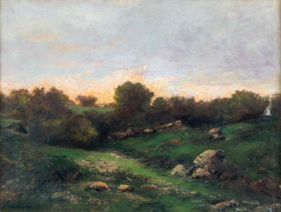 Paisagem em Barbizon, primeira metade do século XIX.. de Charles Francois Daubigny